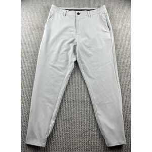 Primo Golf Jogger Pants Men 32 Short White Performance Stretch Tapered Ankle Zip